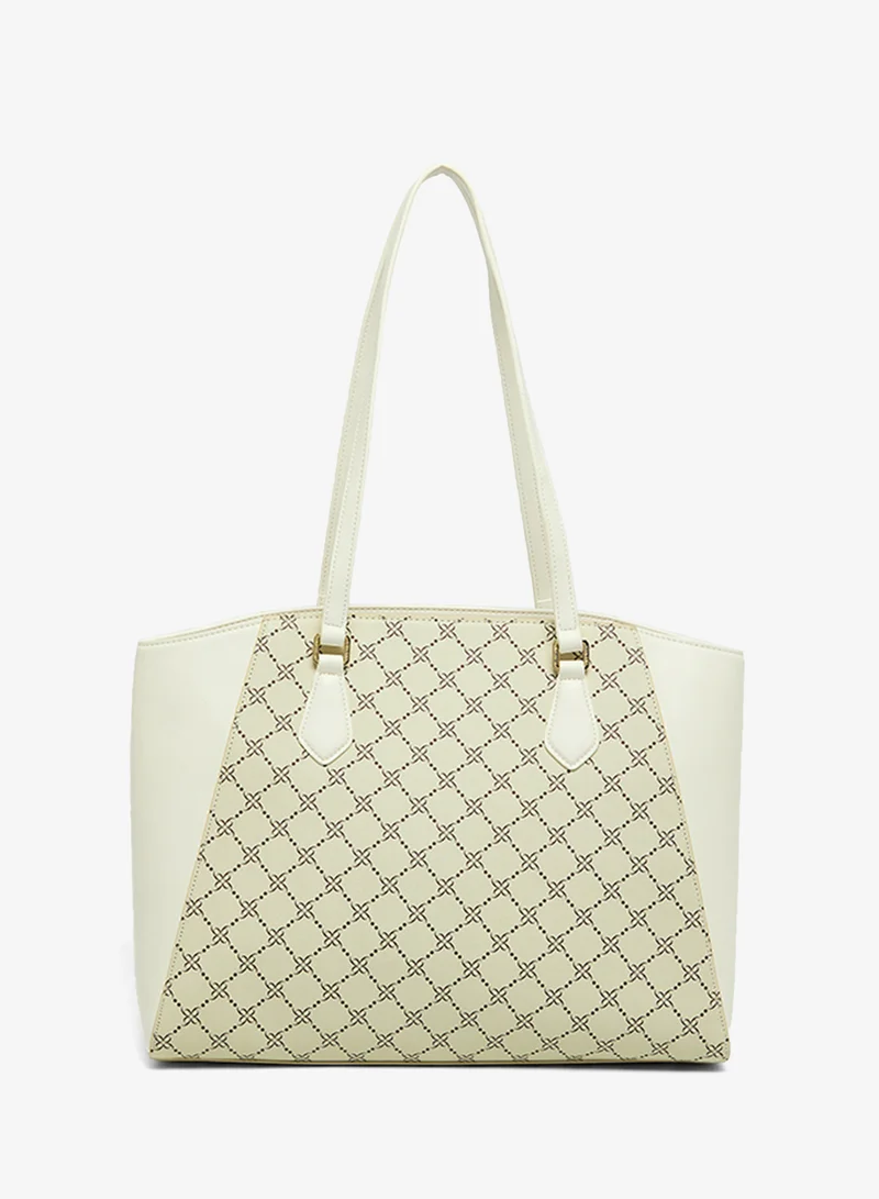 NINE WEST Top Handle Logo Detail Tote